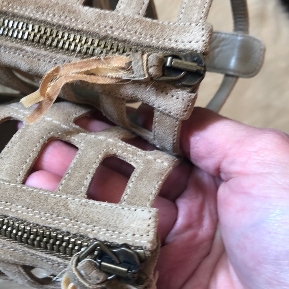 Miu Miu Tan Suede Gladiator Sandals - Picture 6 of 8